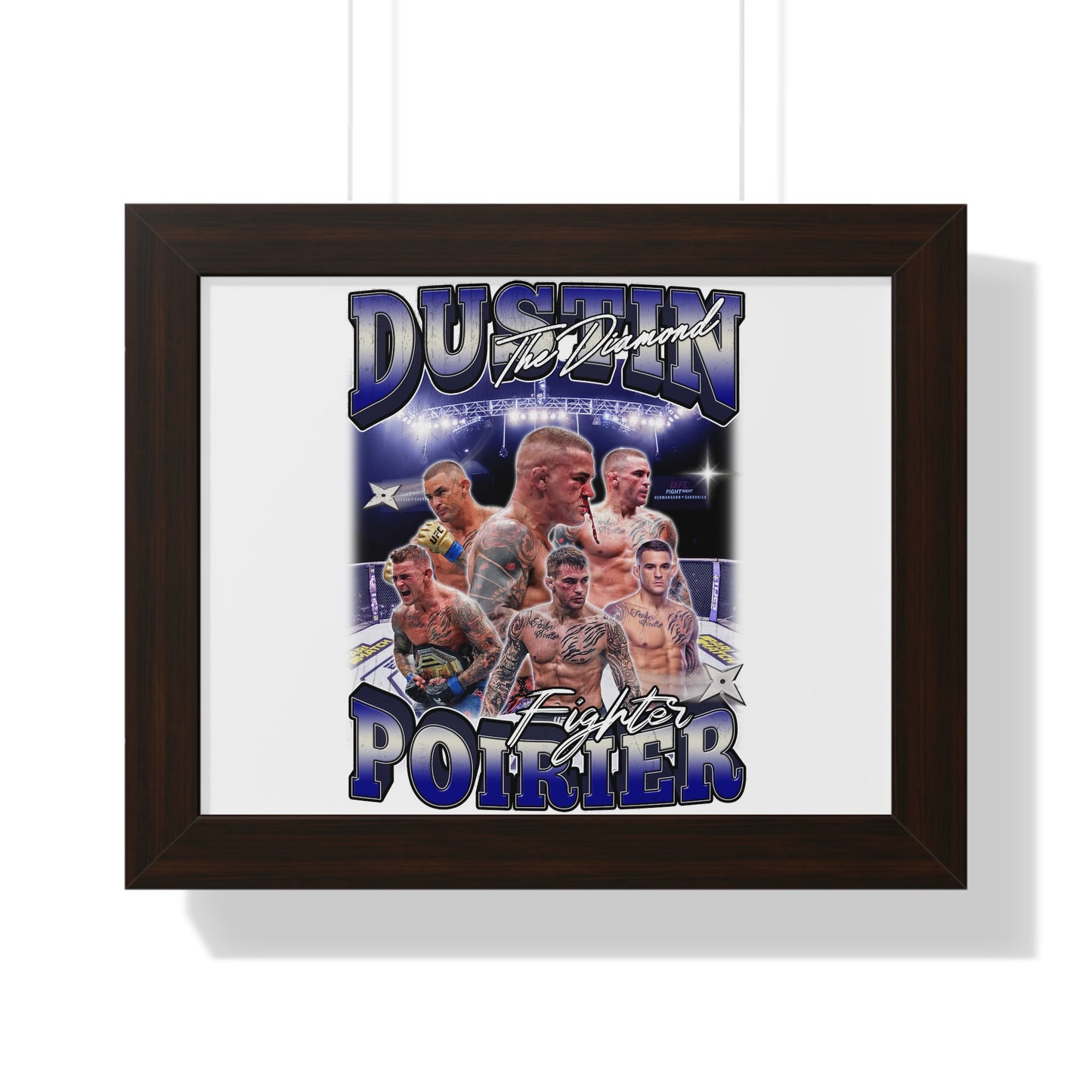 Kilted Out Fighters | Premium Dustin (The Diamond) Poirier Framed Horizontal Poster