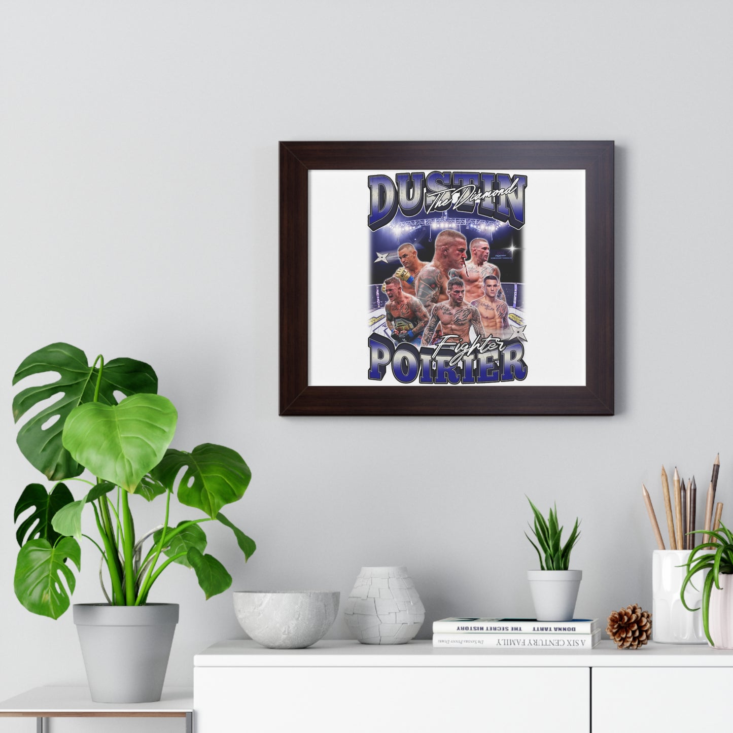 Kilted Out Fighters | Premium Dustin (The Diamond) Poirier Framed Horizontal Poster