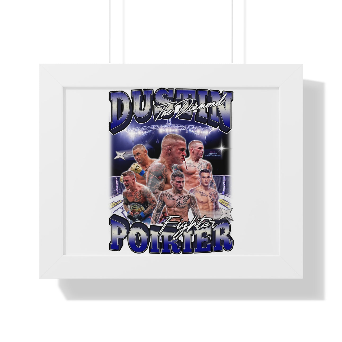 Kilted Out Fighters | Premium Dustin (The Diamond) Poirier Framed Horizontal Poster