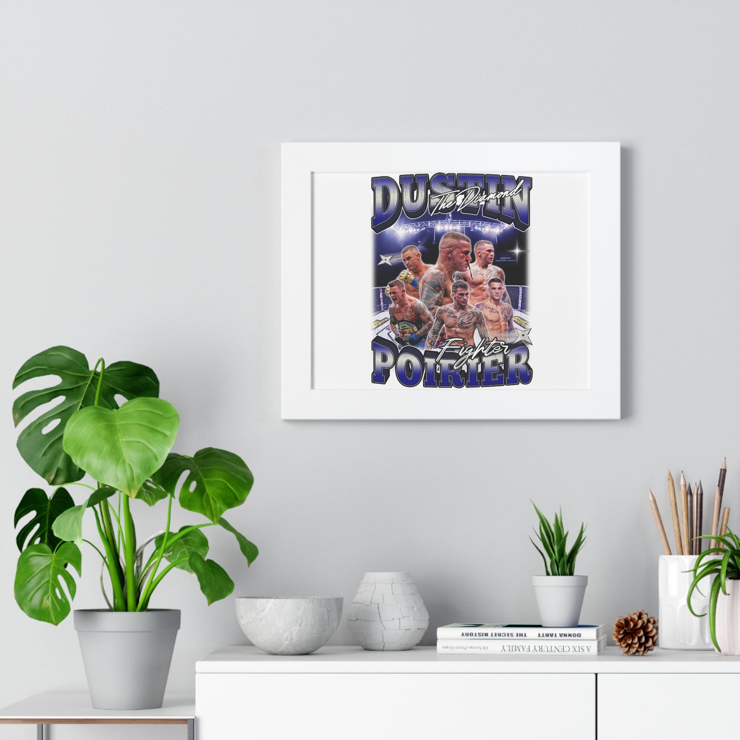 Kilted Out Fighters | Premium Dustin (The Diamond) Poirier Framed Horizontal Poster