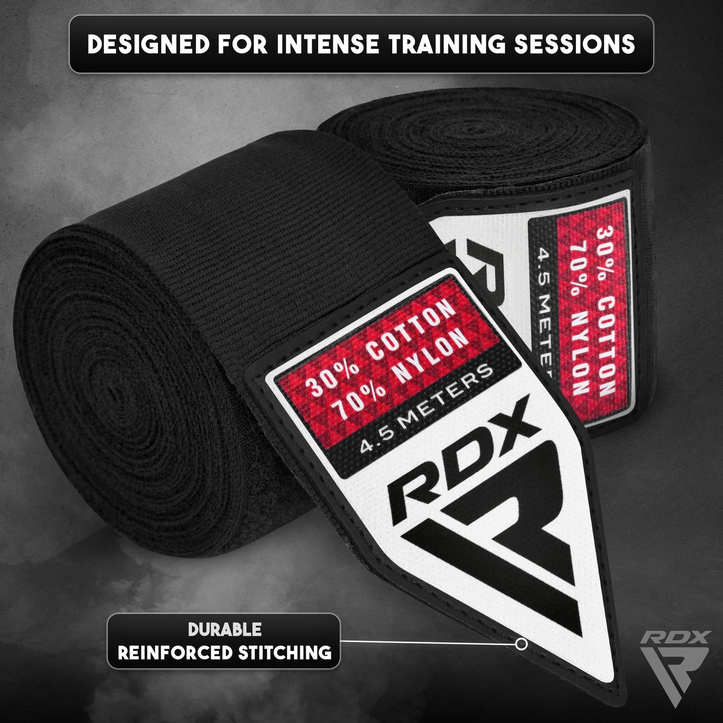 RDX Boxing Hand Wraps Inner Gloves, 4.5m Elasticated Thumb Loop